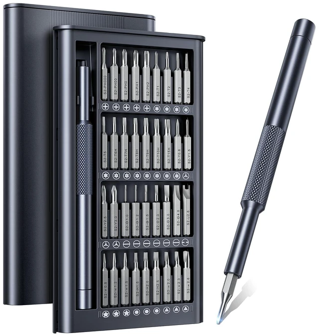 Main image of Wesdut 37-in-1 Bearing Steel Precision Screwdriver Set, Magnetic Mini Repair Tool Kit for Phone, Computer, Watch, Laptop, Macbook, Ring Doorbell, Eyeglass, Electronic