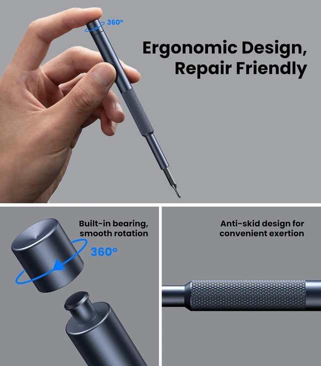 Alt view image 6 of 6 - Wesdut 37-in-1 Bearing Steel Precision Screwdriver Set, Magnetic Mini Repair Tool Kit for Phone, Computer, Watch, Laptop, Macbook, Ring Doorbell, Eyeglass, Electronic