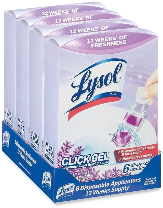 Alt view image 3 of 6 - Lysol Click Gel Automatic Toilet Bowl Cleaner, Lavender Scent, 6 Count (Pack of 1)