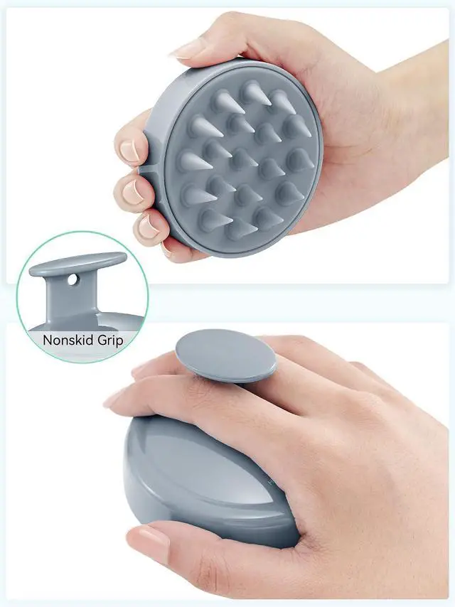 Alt view image 4 of 6 - HEETA Scalp Massager Hair Growth Scrubber for Dandruff Removal Hair Care