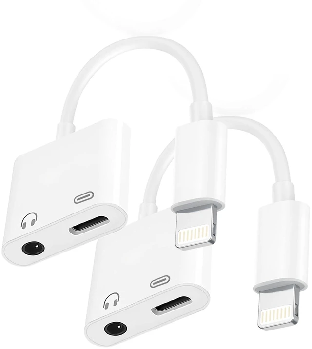Main image of Apple MFi Certified Lightning to 3.5mm Headphone Jack Adapter 2-in-1 Charger & Audio Dongle with DAC Chip Hi-Fi Sound for iPhone 14/13/12/11/XS/XR - Car Aux, Home, Travel