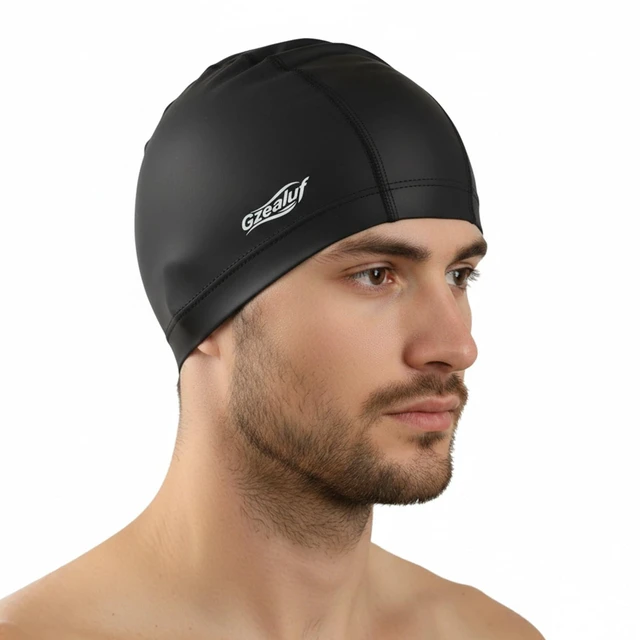 Main image of High Elasticity Fabric Swim Cap, One Size Fits Women, Girls, Men & Kids, Breathable, Keeps Hair Clean for Long and Short Hair