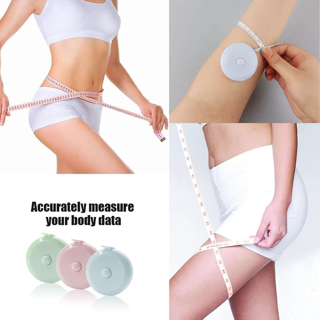 Alt view image 3 of 7 - GDMINLO 3 Pack Tape Measure, 60-inch/1.5m Retractable Double Scales Ruler, Small Push Button, for Body Fabric Sewing Tailor Cloth Knitting Craft Weight Loss