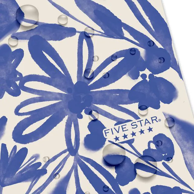 Alt view image 6 of 6 - Five Star 820441F-ECM Spiral Notebook + Study App, 1 Subject, College Ruled Paper, 8-1/2" x 11", 80 Sheets, Fights Ink Bleed, Water Resistant Cover, Soft Petals Blue