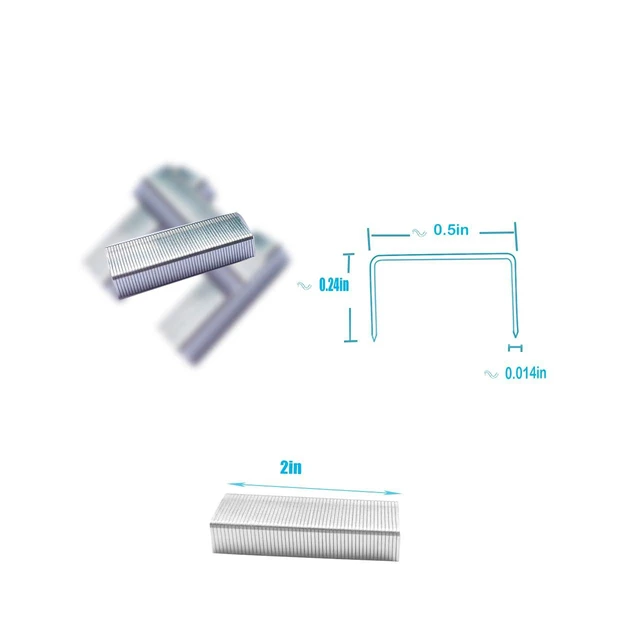 Alt view image 2 of 5 - 4000Pcs 1/4 Inch 26/6 Type Standard Galvanized Desktop Staples