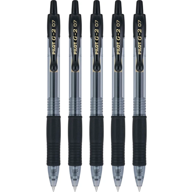 Alt view image 4 of 6 - PILOT G2 Premium Gel Pens, Fine Point 0.7mm, Black Ink, 5-Pack