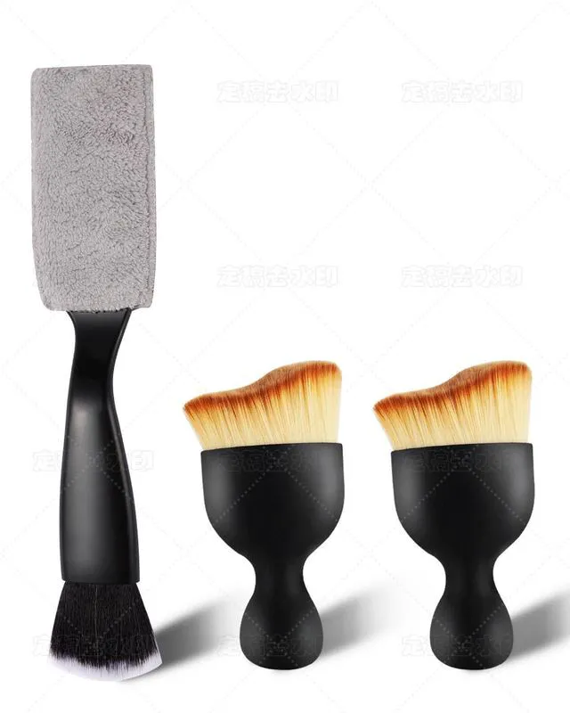 Main image of 3PCS Interior Detailing Kit, Soft Dual Head Scratch-Free Brush Set