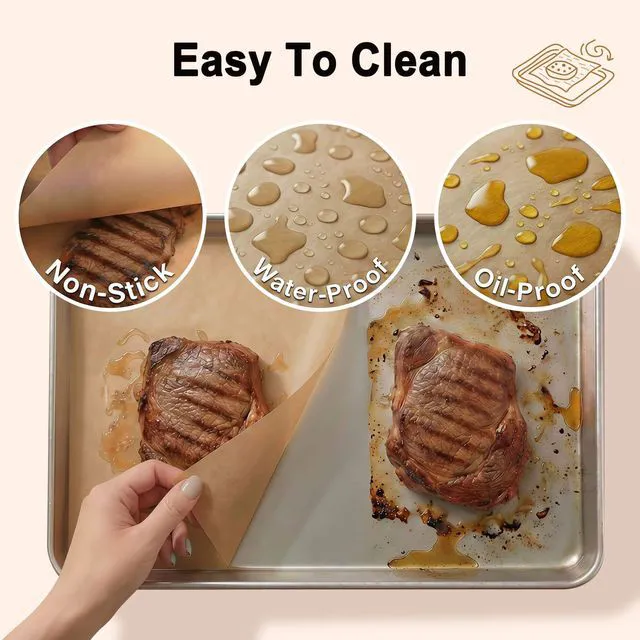 Alt view image 6 of 7 - 100PCS Parchment Paper Sheets, 9x13Inches, Non-Stick