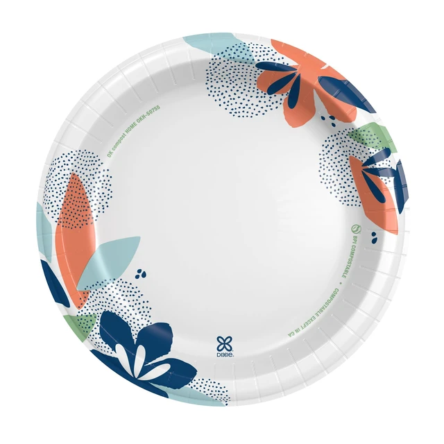 Alt view image 4 of 7 - Dixie Large Heavy Duty Disposable Paper Plates 10 Inch, 54 Count