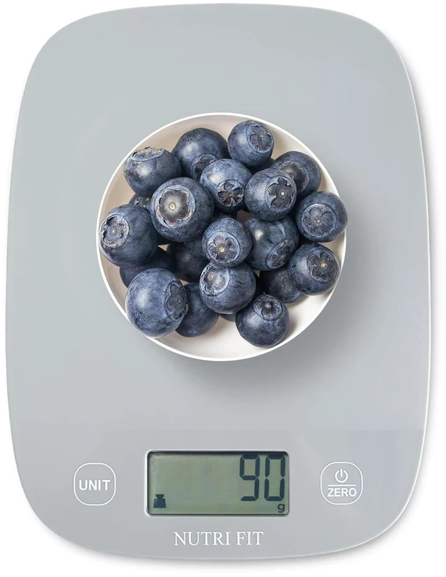 Main image of NUTRI FIT 11lb Digital Kitchen Scale, Grams & Ounces, Grey