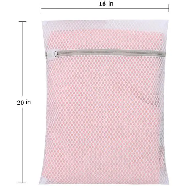 Alt view image 4 of 5 - Mesh Laundry Bags 16 x 20 Inches Honeycomb Zippered for Lingerie, 3 Pack