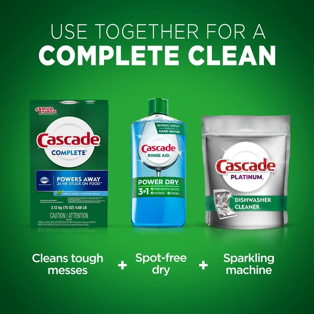 Alt view image 4 of 7 - Cascade Complete Powder Dishwasher Detergent, 75 oz, Fresh Scent, White