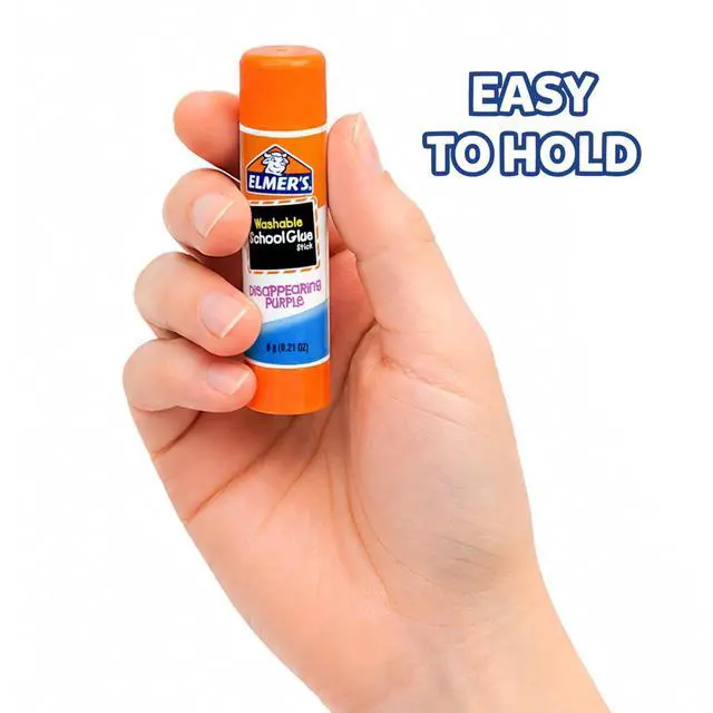 Alt view image 3 of 6 - Elmer's Disappearing Purple School Glue Sticks, Washable, 6 Grams, 12 Count, Back to School, #1 Teacher Brand