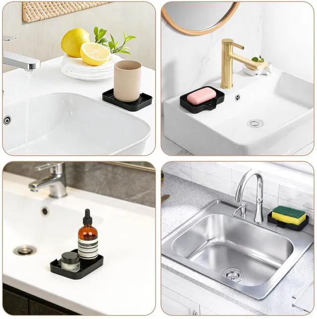 Alt view image 2 of 7 - 2-Pack Self-Draining Silicone Soap Dish Anti-Slip Bar Soap Holder for Shower Bathroom Kitchen