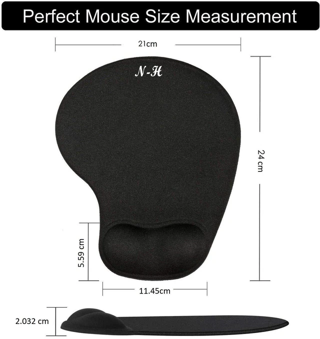 Alt view image 3 of 5 - New Horrizon Ergonomic Mouse Pad with Wrist Rest