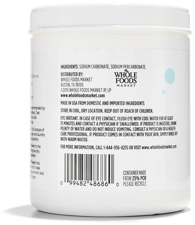Alt view image 3 of 3 - 365 by Whole Foods Market, Oxygen Whitening Powder, Color-Safe Bleach Alternative, 32 Ounce