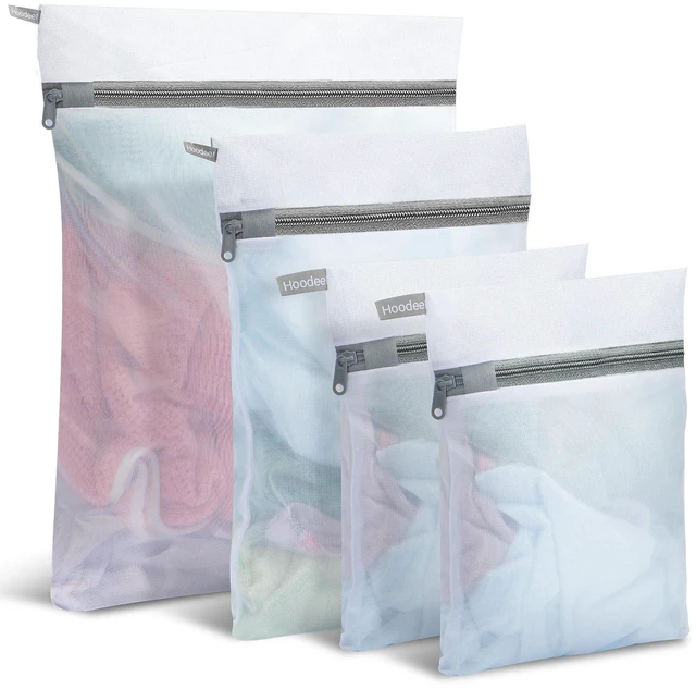 Main image of 4Pcs Mesh Laundry Bags for Delicates, Lingerie Wash Bags, 1 Large, 1 Medium, 2 Small, Dorm Room Essentials
