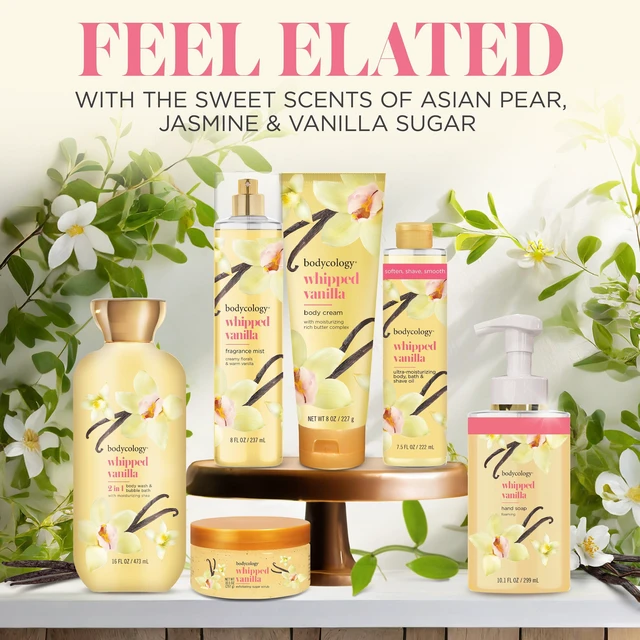 Alt view image 4 of 6 - Bodycology Whipped Vanilla Ultra-Moisturizing Body Bath & Shave Oil, 7.5fl oz