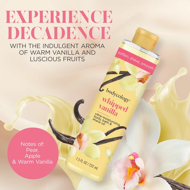 Alt view image 5 of 6 - Bodycology Whipped Vanilla Ultra-Moisturizing Body Bath & Shave Oil, 7.5fl oz