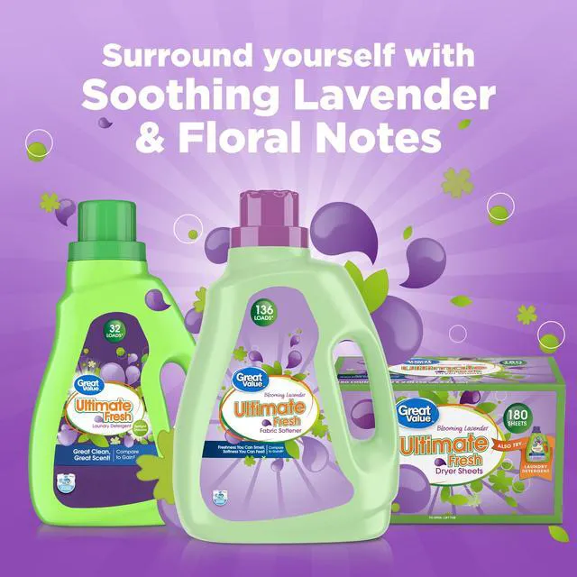 Alt view image 5 of 6 - Great Value Ultimate Fresh Twilight Dreams Liquid Laundry Detergent, 46 fl oz, 32 Loads