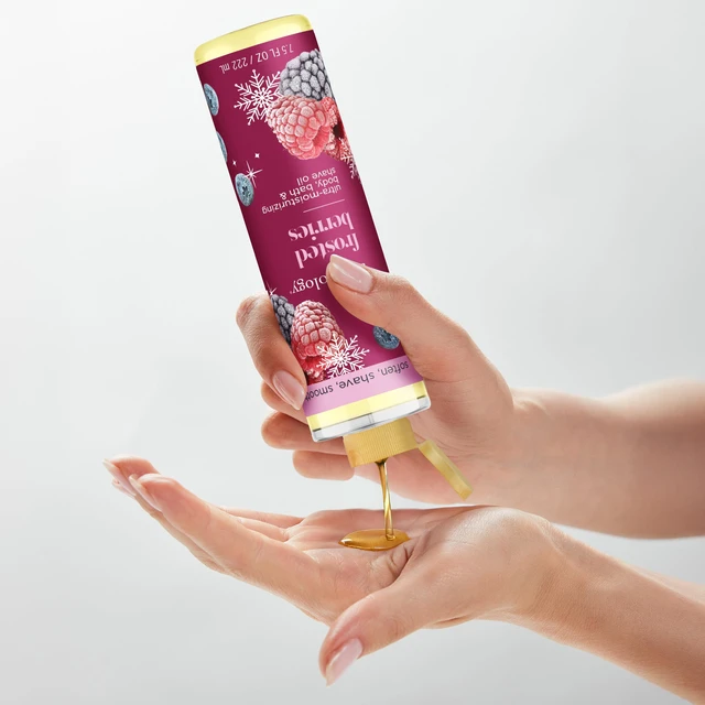 Alt view image 4 of 6 - Bodycology Ultra Moisturizing Body, Bath & Shave Oil, Frosted Berries, 7.5 fl oz