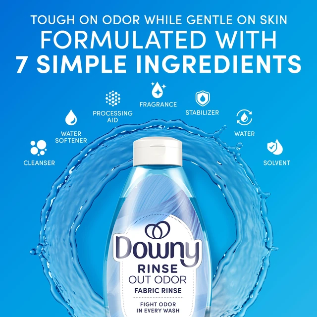 Alt view image 5 of 6 - Downy Rinse Out Odor Laundry Rinse, Ocean Mist Scent, 25.5Fl Oz