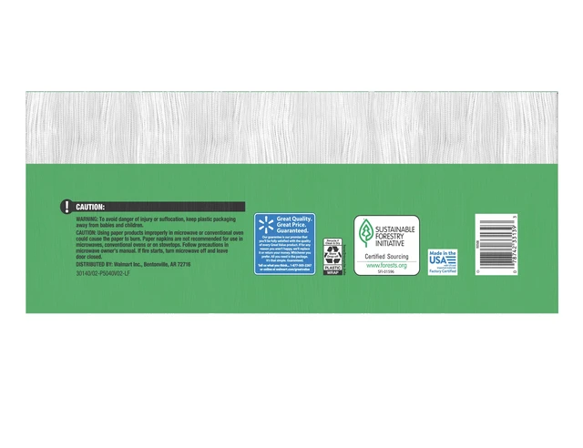 Alt view image 6 of 6 - Great Value Everyday Paper Napkins, 400 Count, 1-Ply, White, Disposable