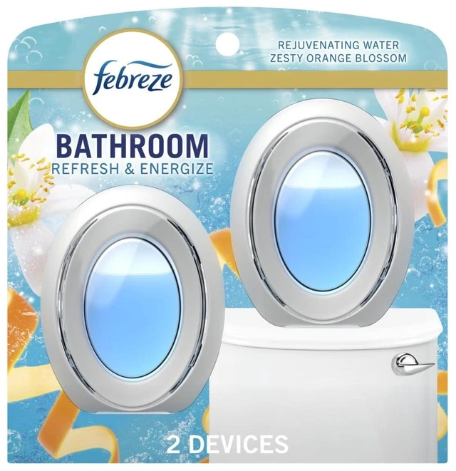 Main image of Febreze BATH Air Freshener, Refresh & Energize Scent, Odor-Fighting, 2 Count