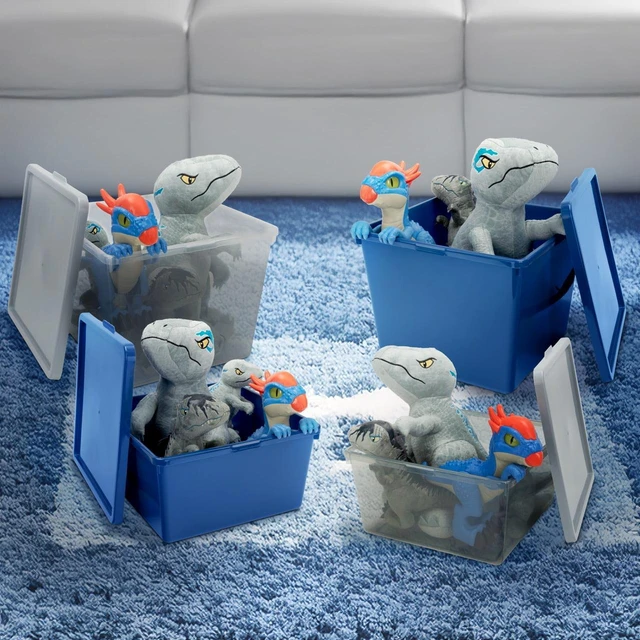 Alt view image 2 of 6 - Your Zone Large Plastic Stacking Storage Bin with Lid, Grey, 11.94in x 12.43in x 9.43in