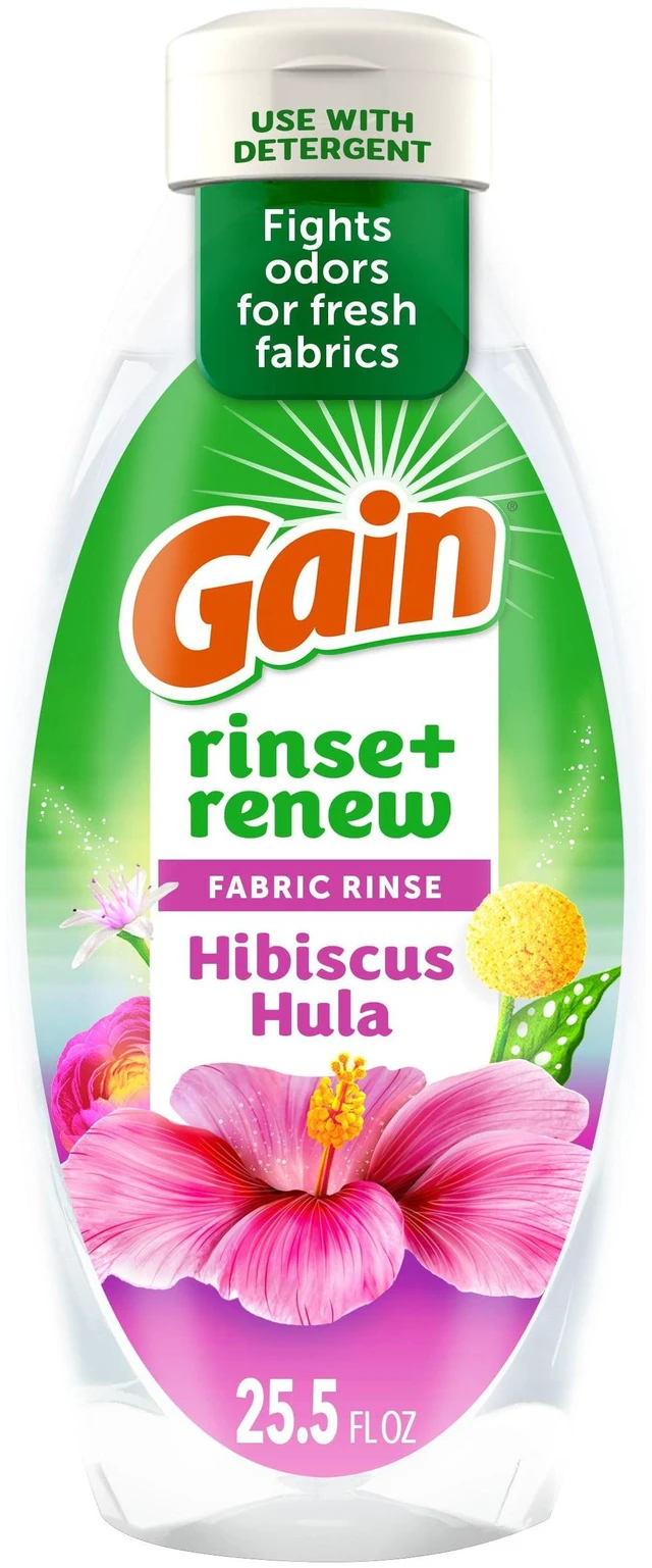 Main image of Gain Odor Fighter Fabric Rinse, 25.5fl oz, Hibiscus Hula Scent