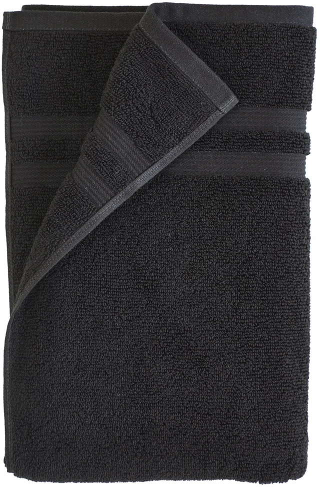 Alt view image 4 of 6 - Mainstays Performance Cotton Bath Towel, Quick Dry, Fade Resistant, Black