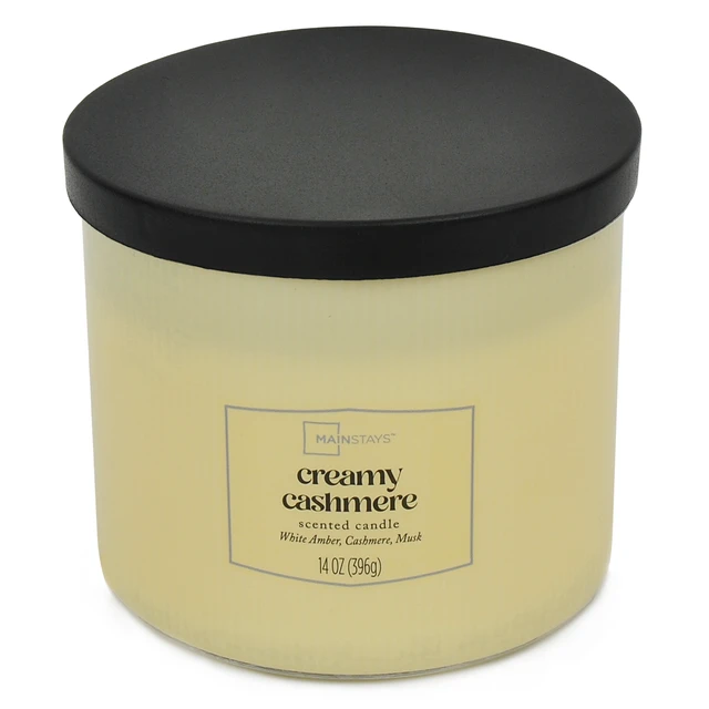 Alt view image 5 of 6 - Mainstays 3-Wick Candle, Textured Wrapped, Creamy Cashmere, 14 Ounce