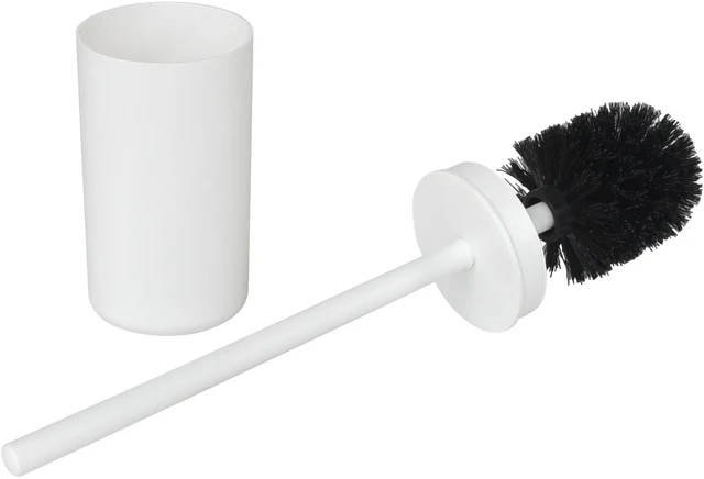 Main image of Mainstays Basics Plastic Toilet Brush and Holder Set, White