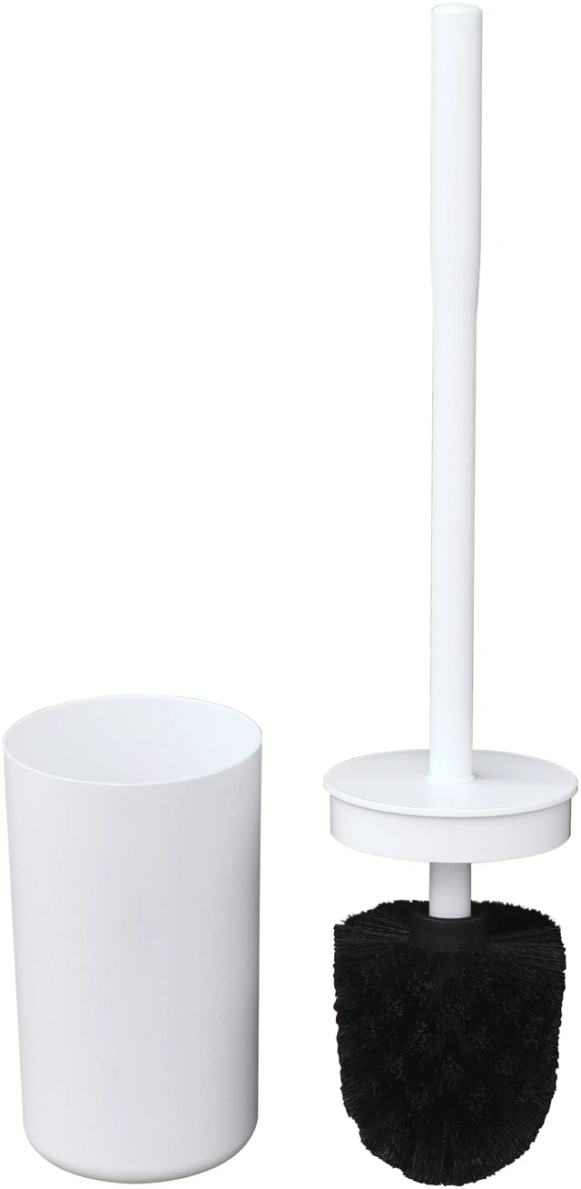 Alt view image 6 of 6 - Mainstays Basics Plastic Toilet Brush and Holder Set, White