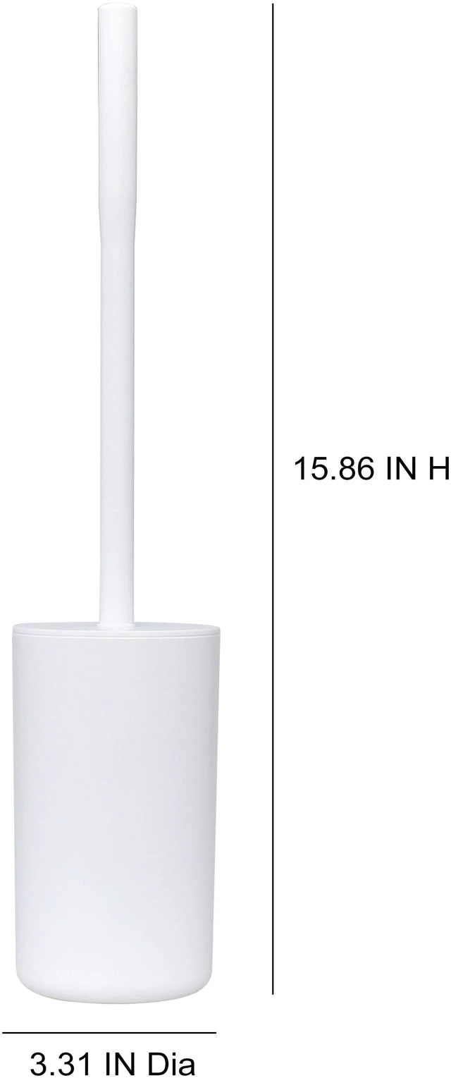 Alt view image 3 of 6 - Mainstays Basics Plastic Toilet Brush and Holder Set, White