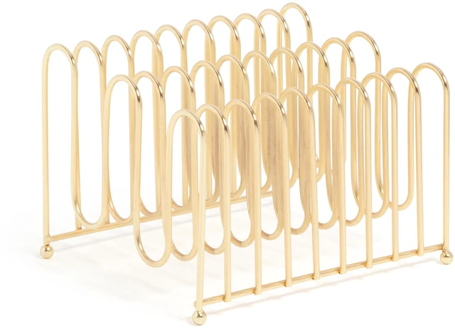Main image of U Brands 5.95 x 5.2 x 4.21in. Bent Wire Letter Sorter, Gold