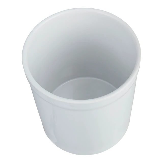 Alt view image 4 of 4 - Mainstays Glazed Stoneware Kitchen Utensil Holder, Ceramic Countertop Crock for Spoons, Spatulas, Cooking Tools, White