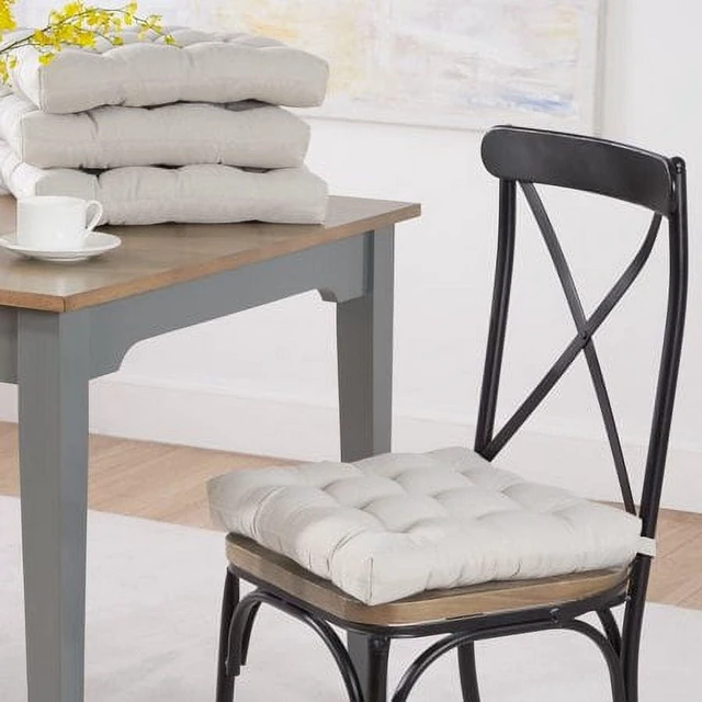 Alt view image 3 of 4 - Mainstays Chair Seat Pad, Silver, 1-Piece, 15.5in x 16in