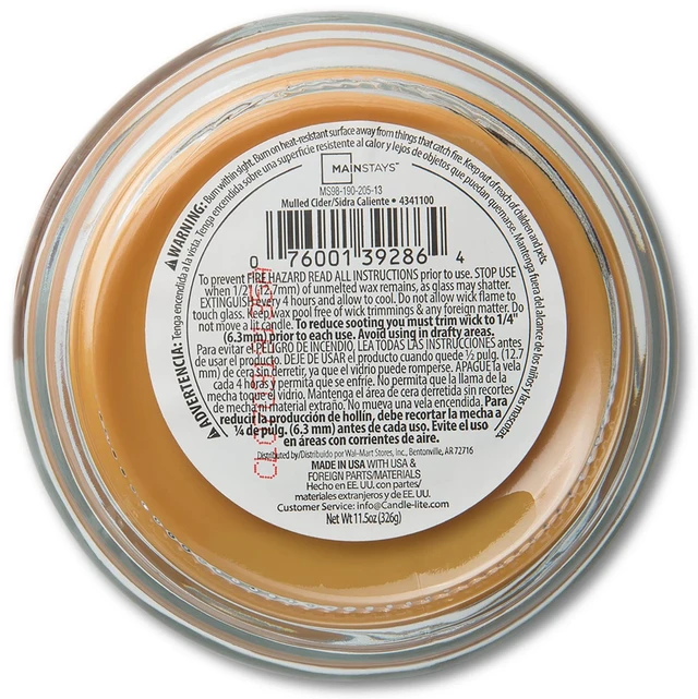 Alt view image 2 of 5 - Mainstays Mulled Cider 3-Wick Scented Glass Jar Candle, 11.5 oz