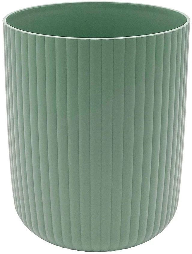 Main image of Mainstays 1.64 Gallon Ribbed Plastic Trash Can, Green