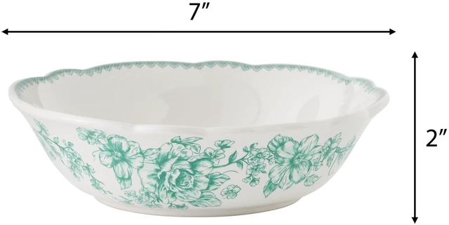 Alt view image 6 of 7 - The Pioneer Woman Agatha Stoneware Cereal Bowl, Green