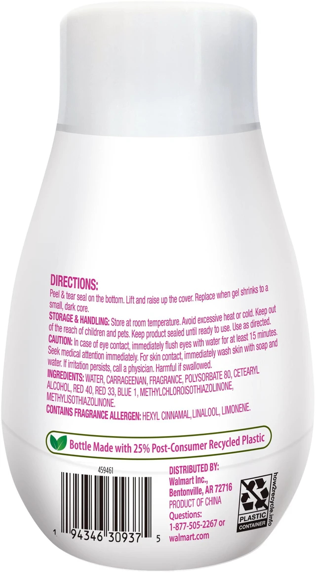 Alt view image 3 of 6 - Great Value 4-Pack Adjustable Solid Gel Cone Air Freshener, Raspberry Fields, 7 oz