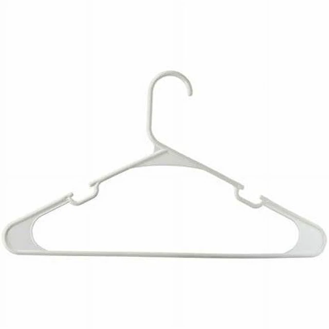 Alt view image 4 of 6 - Mainstays Plastic Clothes Hangers, 50-Count, White