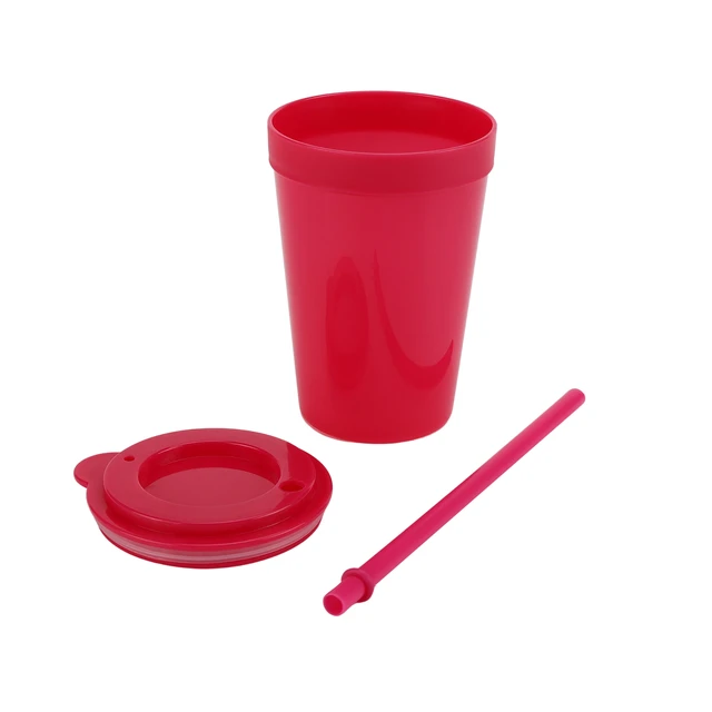 Alt view image 2 of 6 - Your Zone 4-Pack 15oz Tumblers with Lids and Straws, Multicolor