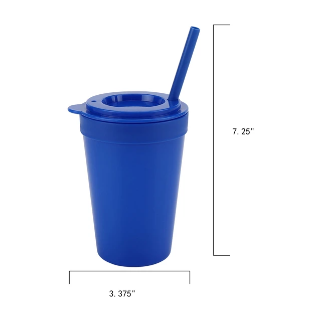 Alt view image 4 of 6 - Your Zone 4-Pack 15oz Tumblers with Lids and Straws, Multicolor