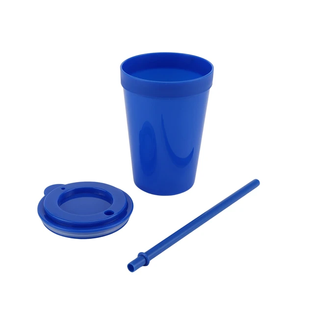 Alt view image 3 of 6 - Your Zone 4-Pack 15oz Tumblers with Lids and Straws, Multicolor