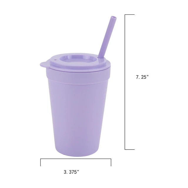 Alt view image 6 of 6 - Your Zone 4-Pack 15oz Tumblers with Lids and Straws, Multicolor