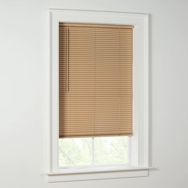 Alt view image 2 of 4 - Mainstays 1IN Cordless Vinyl Room Darkening Mini Blinds, 23IN W x 48IN L, Khaki