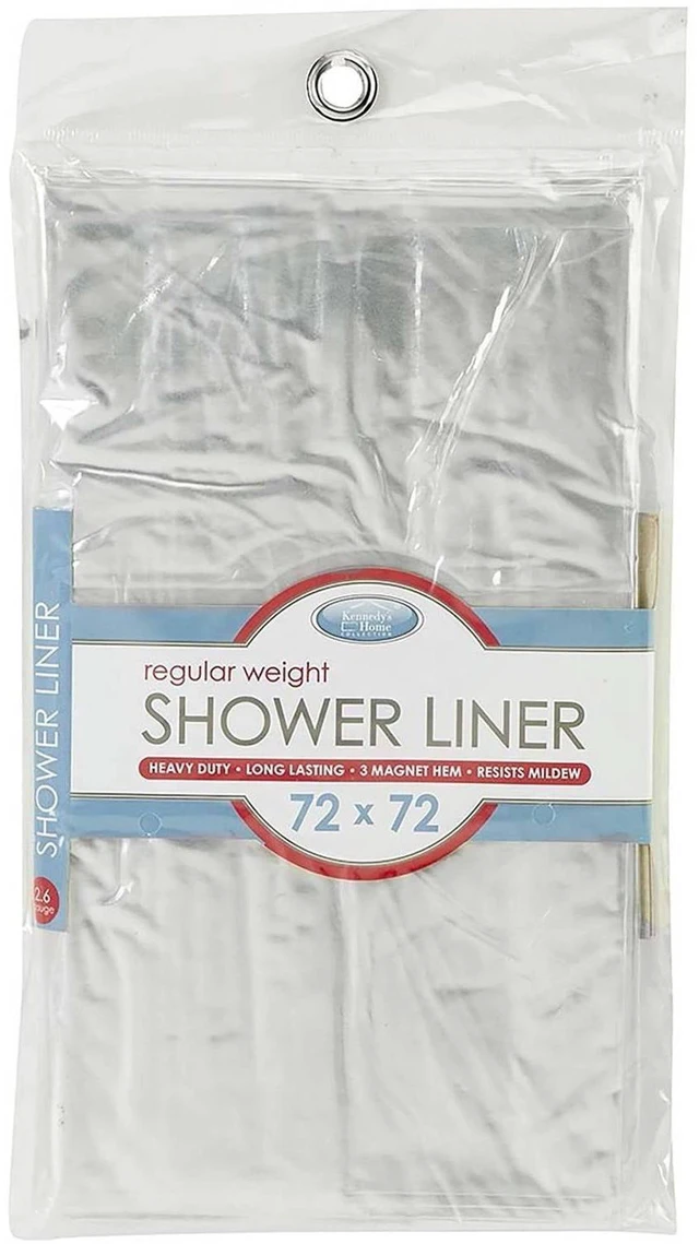 Alt view image 2 of 5 - Bath Bliss PVC Shower Liner in Clear