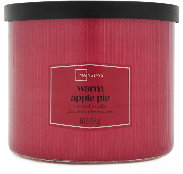 Main image of Mainstays 14Ounce Textured Wrapped Candle Warm Apple Pie
